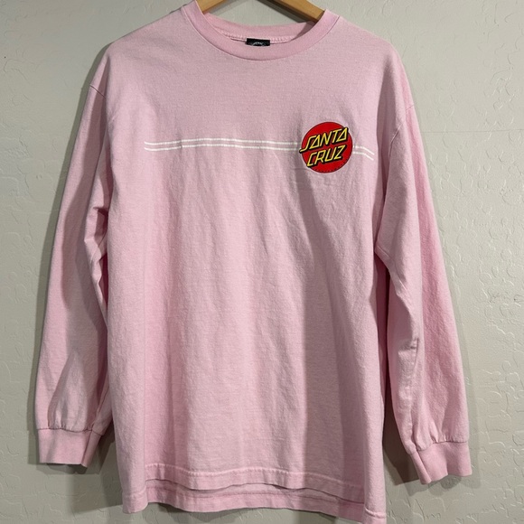 Santa Cruz Skateboards Other - Santa Cruz Pink Logo Long Sleeve Tee Large Alstyle Skateboard Shirt Skater